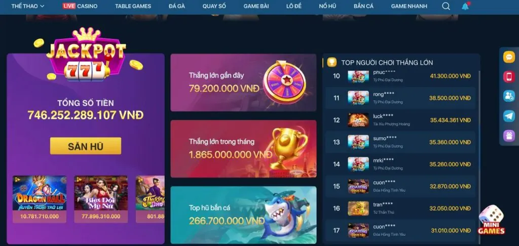 Người chơi tận hưởng các trò chơi casino trực tuyến
